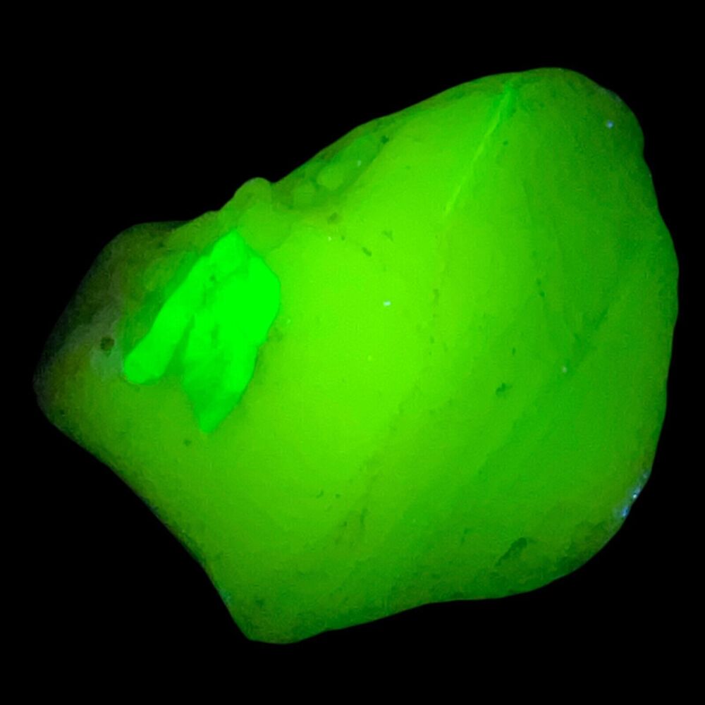Lime Green Art Glass Cullet Glowing Manganese Slag Glass‎ #4GX242